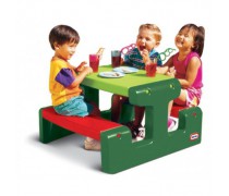 Iškylos stalas su 2 suoliukais vaikams | Žalias | Little Tikes
